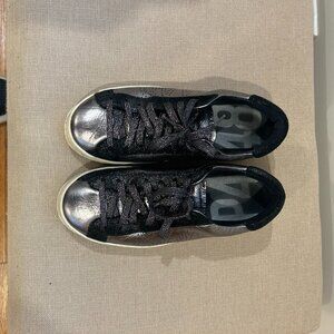 P448 silver and black sneakers
